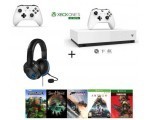 Cdiscount: Pack Xbox One S 1To + 5 jeux dématérialisés + 2e manette + casque gamer à 249,99€