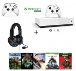 Cdiscount: Pack Xbox One S 1To + 5 jeux dématérialisés + 2e manette + casque gamer à 249,99€