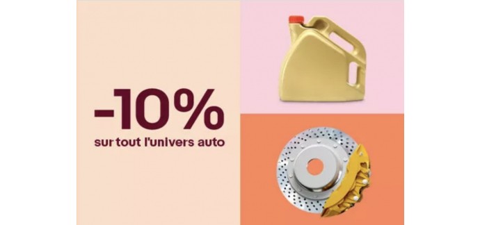 eBay: 10% de réduction sur tout l'univers auto