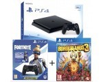 Auchan: Console PS4 Slim 500Go Chassis F + 2e Manette Dualshock 4 Edition Fortnite + Borderlands 3 à 339,99€