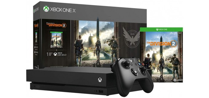 Fnac: Console Xbox One X 1 To + The Division 2 + Xbox Live Gold & Xbox Game Pass 1 mois à 379,99€