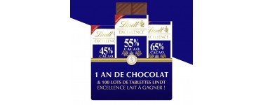 Lindt: Un an de chocolats Lindt à gagner