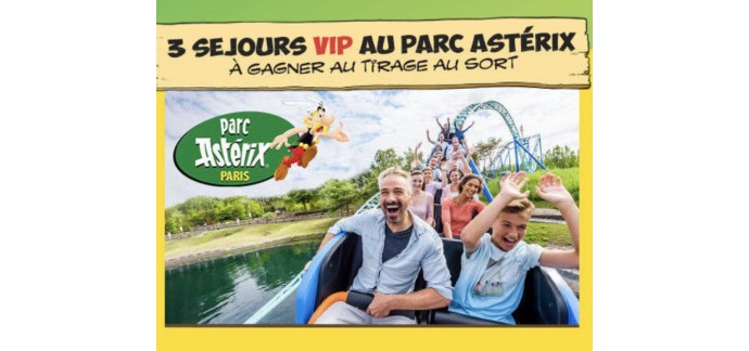 La Poste: 3 séjours VIP au Parc Asterix, des entrées pour le Parc Astérix et des BDs à gagner