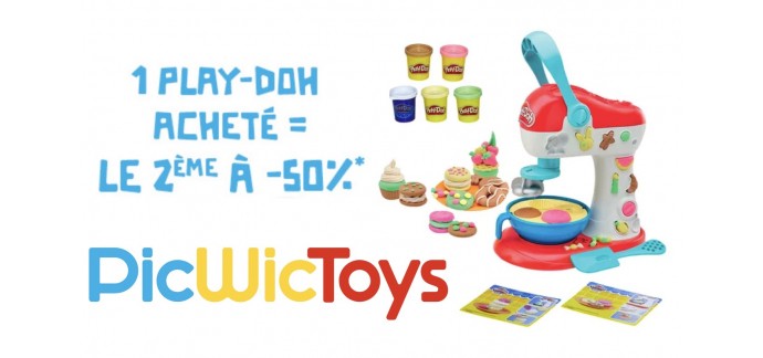 PicWicToys: 1 pâte à modeler Playdoh achetée = la 2ème à -50%