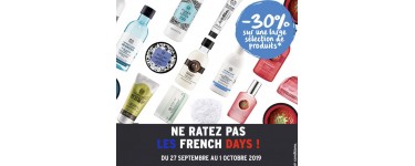 The Body Shop: 30% de réduction sur une large sélection de produits de beauté pour les French Days