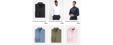 Celio*: 3 Chemises slim coton stretch (couleur au choix) à 69.99€ ou 2 pour 49,99€