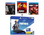 Cdiscount: Pack PS4 500 Go Noire + 4 jeux The Last Of Us, Red Dead Redemption, NBA 2K20 et Fortnite à 299,99€
