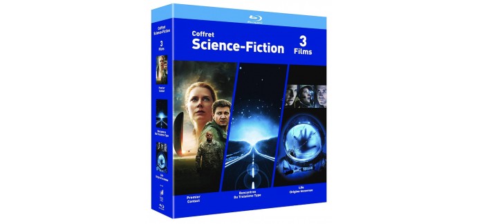 Amazon: Coffret Blu-ray 3 films (Premier Contact, Rencontres du 3e Type et Life : Origine Inconnue) à 7,34€