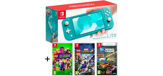 Auchan: Pack Nintendo Switch Lite + 3 jeux à 259,99€