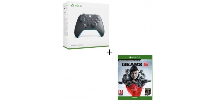 Cdiscount: Jeu Xbox One Gears 5 + Manette Xbox One sans fil Grise/Bleue à 69,99€