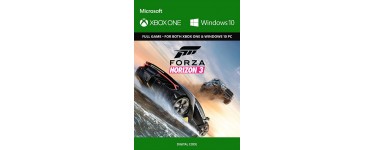 CDKeys: Jeu Forza Horizon 3 sur Xbox One (version dématérialisée) à 11,39€