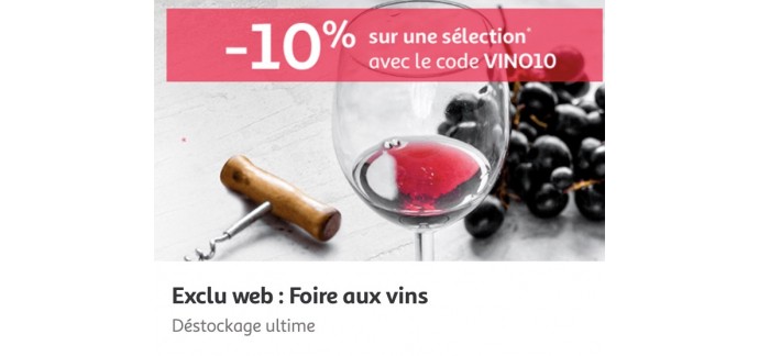 Auchan: Déstockage Foire aux Vins : -10% supplémentaires