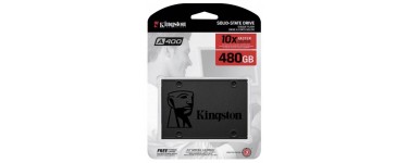 Cdiscount: Disque SSD Interne KINGSTON - A400 - 480Go - 2.5" (SA400S37/480G) à 49,99€