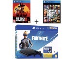 Cdiscount: Pack PS4 Slim 500 Go Noire + Grand Theft Auto V + Red Dead Redemption 2 à 269,99€