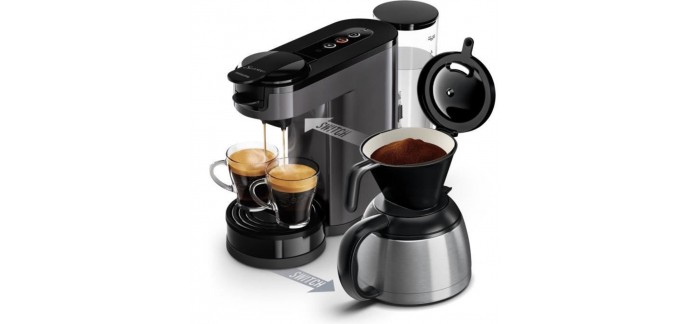 Cdiscount: Machine à café dosette ou filtre PHILIPS SENSEO Switch HD6591/21 à 29,99€ (dont 30€ via ODR)