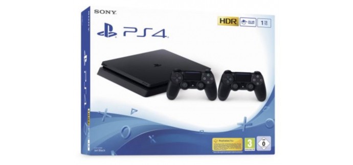 Fnac: Console Sony PS4 1 To Noir + 2 manettes Dual Shock 4 à 279,99€