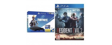 Amazon: Pack PS4 500 Go Slim Noire + Bonus Fortnite + Resident Evil 2 à 229,99€