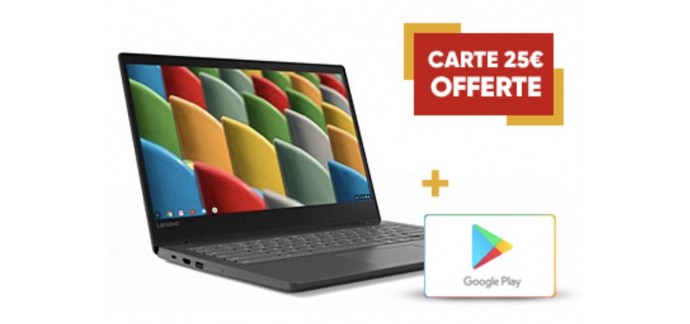 Fnac: Une carte Google Play de 15€ ou 25€ offerte pour l'achat d'un PC Google Chromebook