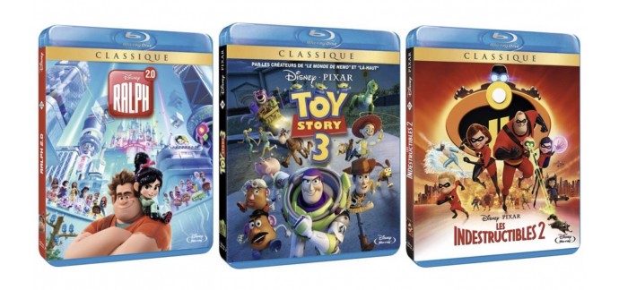 Fnac: 3 Blu-ray Disney parmi une sélection pour 30€
