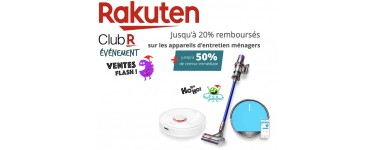 Rakuten: Jusqu'à 20% remboursés sur les appareils d'entretien ménagers + jusqu'à -50% de remise immédiate