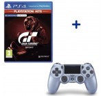 Cdiscount: Manette PS4 DualShock 4 Titanium Blue + le jeu PS4 GT Sport PlayStation Hits à 54,99€