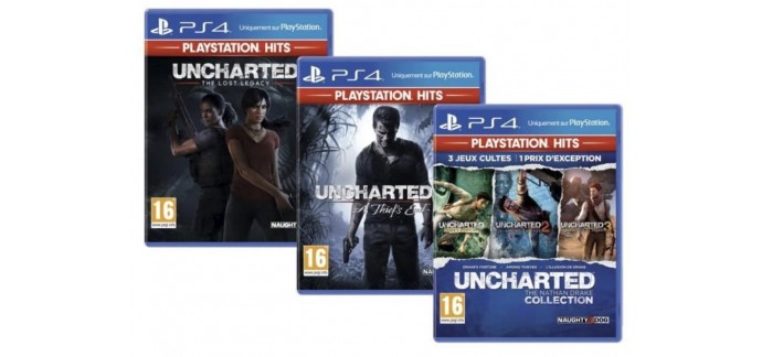 Cdiscount: Pack Saga Uncharted en version PlayStation Hits (3 jeux) à 44,99€