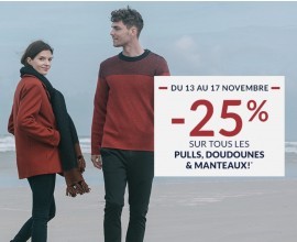 Armor Lux: 25% de réduction sur tous les pulls, doudounes et manteaux