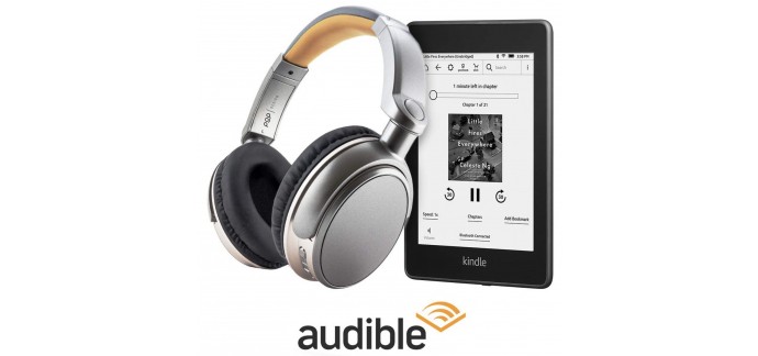 Amazon: 6 mois d'abonnement au service d'écoute de Livres audio et Podcasts Audible à -50% pendant 6 mois
