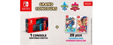 Le Journal de Mickey: 1 console de jeux Nintendo Switch, 10 jeux vidéo "Pokémon Epée" sur Switch  