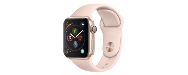 Amazon: Apple Watch Series 4 GPS 40mm - boîtier en Aluminium Or et bracelet Sport Rose des Sables à 363,33€