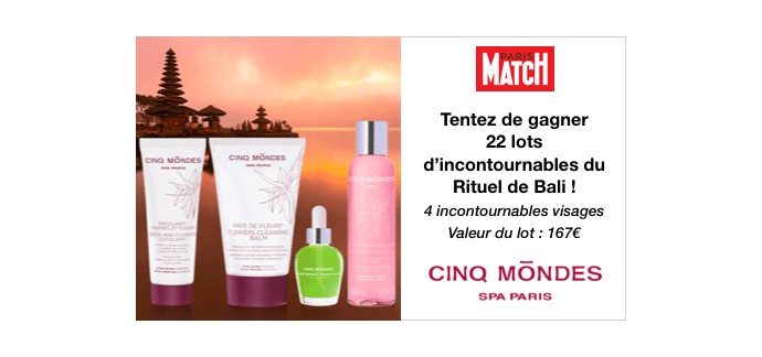 Paris Match: Des produits de beauté du Rituel de Bali d'une valeur de 167€