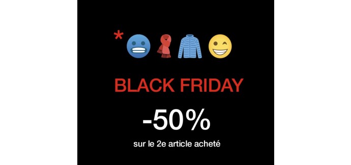 Celio*: 50% de remise sur le 2ème article pour Black Friday