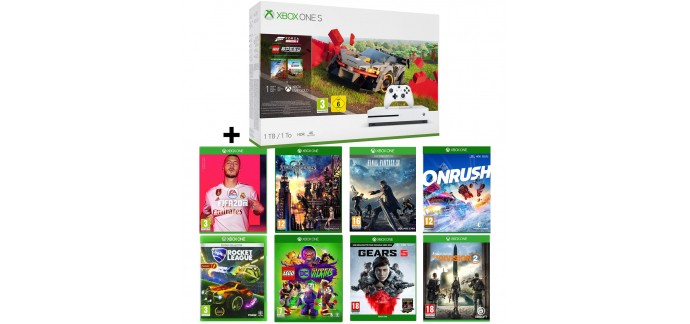 Auchan: Console Xbox One S 1To + 9 jeux à 289€