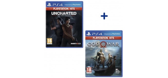 Cdiscount: Uncharted: The Lost Legacy + God Of War sur PS4 en version Playstation Hits à 24,99€