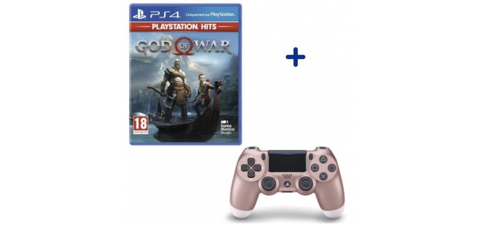 Cdiscount: Jeu God of War PlayStation Hits sur PS4 + Manette PS4 DualShock 4 Rose Gold à 49,99€