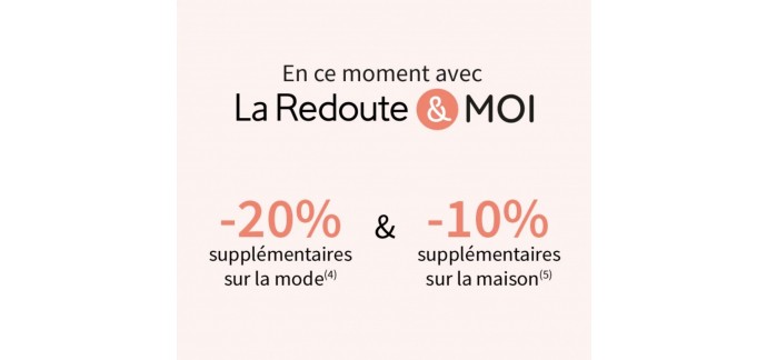 La Redoute: 20% de réduction supplémentaires sur la mode pour les adhérents au programme La Redoute & Moi