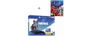Cdiscount: Pack PS4 Slim 500 Go Noire + Voucher Fortnite + jeu eFootball PES 2020 à 214,99€