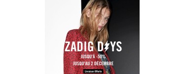 Zadig & Voltaire: [Black Friday] Jusqu'à -50% + livraison offert pendant les Zadig Days