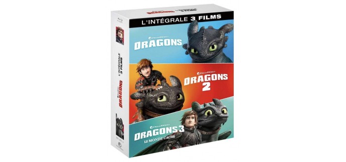Amazon: L'intégrale 3 Films Dragons Blu-ray + Digital à 9,99€