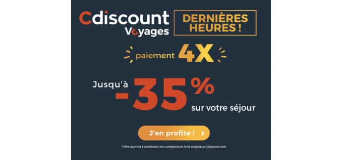 Cdiscount Voyages: Jusqu'à 35% de remise sur votre séjour à Disneyland Paris + paiement possible en 4x