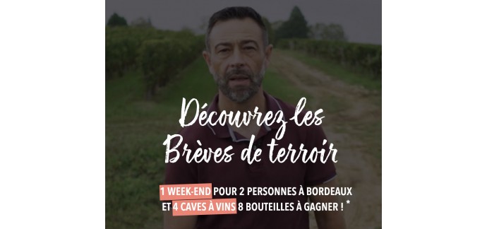 Baron de Lestac: 1 week-end pour 2 personnes à Bordeaux, 4 caves à vin de 8 bouteilles à gagner