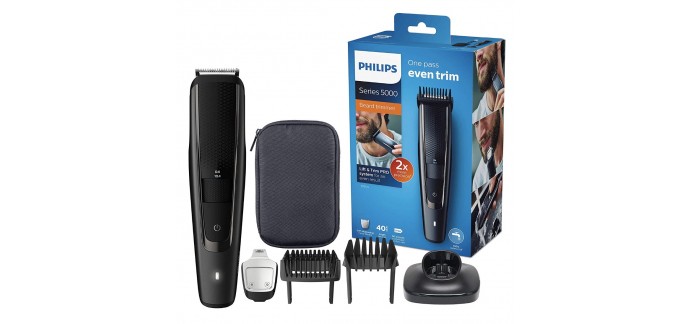 Amazon: Tondeuse à barbe Philips BT5515/15 Series 5000 avec guide de coupe PRO dynamique à 41,99€