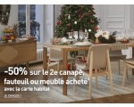 Habitat: -50% sur le 2ème canapé ou meuble acheté avec la carte Habitat