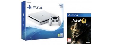 Fnac: Console Sony PS4 Slim 500 Go Blanc + le jeu Fallout 76 à 189,99€
