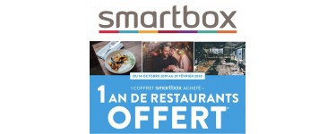 Fnac: 1 an de restaurant offert dans plus de 3500 restaurants pour l'achat d'un coffret cadeaux Smartbox