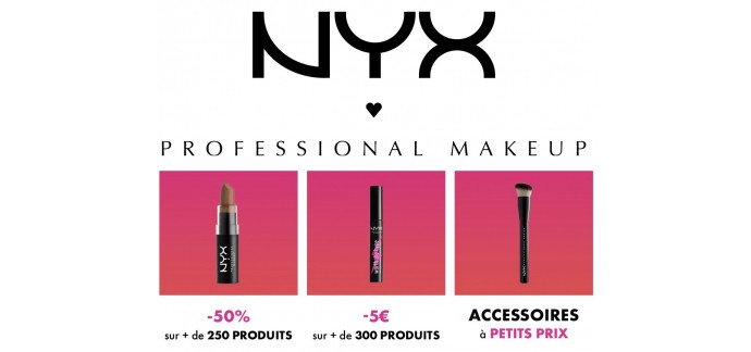 Nyx Cosmetics: [Ventes Privées] Jusqu'à 50% de réduction sur une sélection d'articles