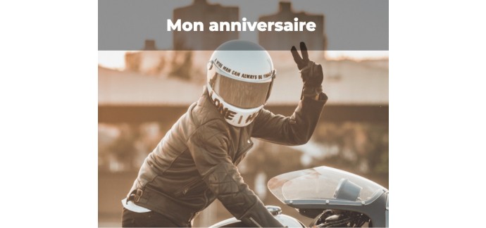 Motoblouz: -20€ dès 60€ d'achat pour votre anniversaire en adhérant au programme de fidélité My Road