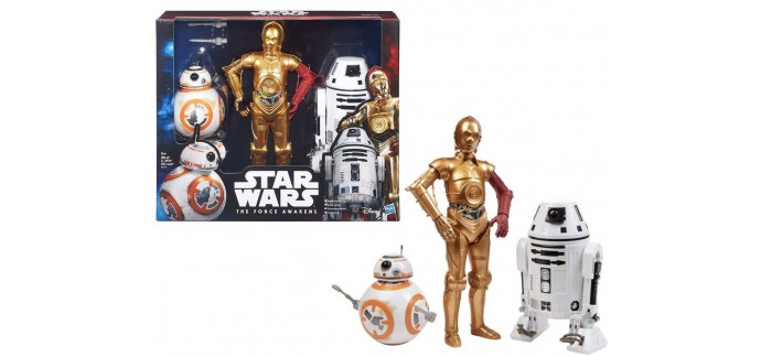 Auchan: Pack 3 figurines Star Wars The Force Awakens : C-3PO, BB-8 et RO-4LO à 19,99€
