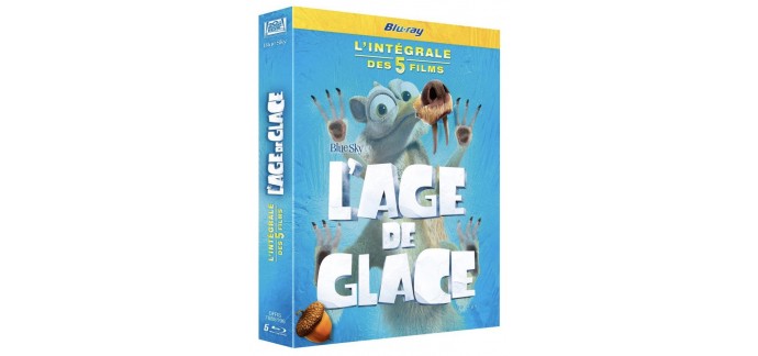 Amazon: L'intégrale des 5 Films L'Age de Glace en Blu-Ray à 9,55€