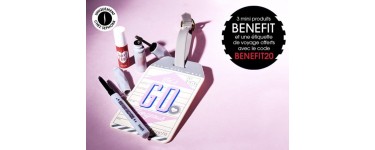 Sephora: 3 mini produits et une étiquette de voyage offerts dès 40€ d'achats de produits BENEFIT